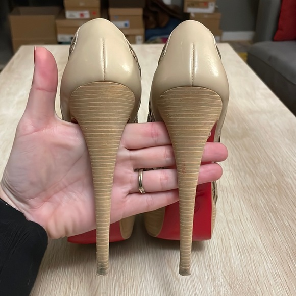 Louboutin Pampas 150MM Nude Laser Cut - 36 - Picture 5 of 9